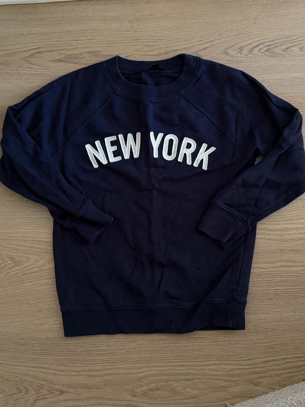 J Crew New York Navy Pullover Sweatshirt (XXS)